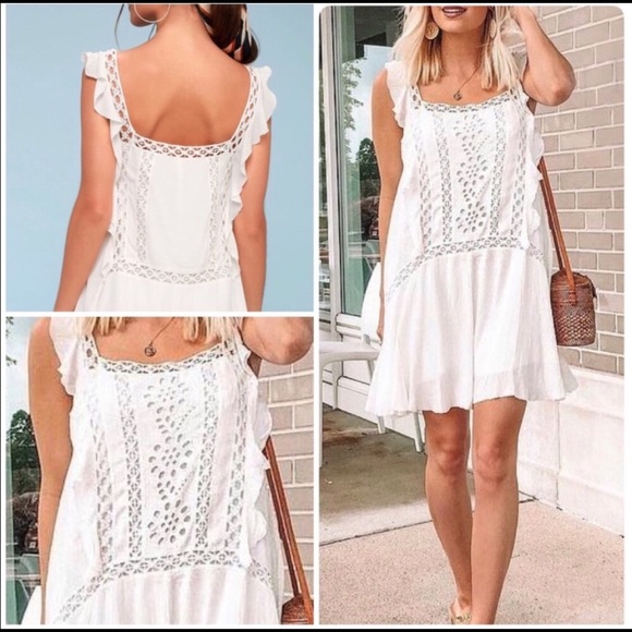 Free People Dresses & Skirts - Free People “Priscilla” boho crochet mini dress